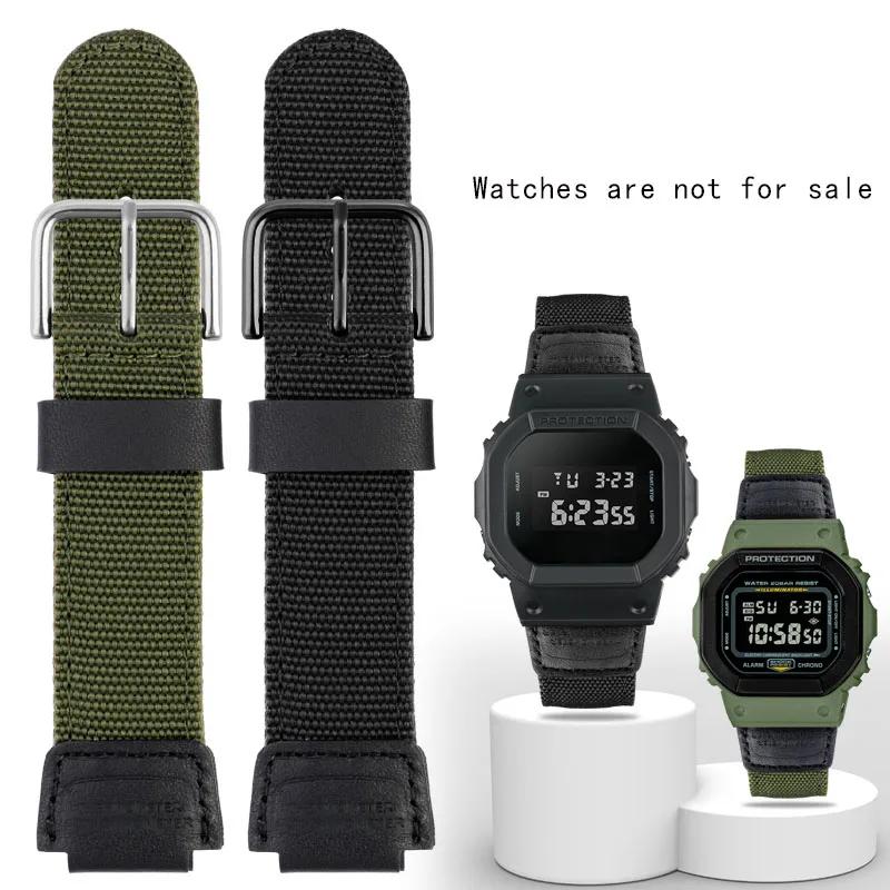 16 18mm men wristband For Casio G-SHOCK DW5600 GW-5000 5035 GW-M5610 watch strap AE1200 SGW300/400 MRW200 canvas nyl